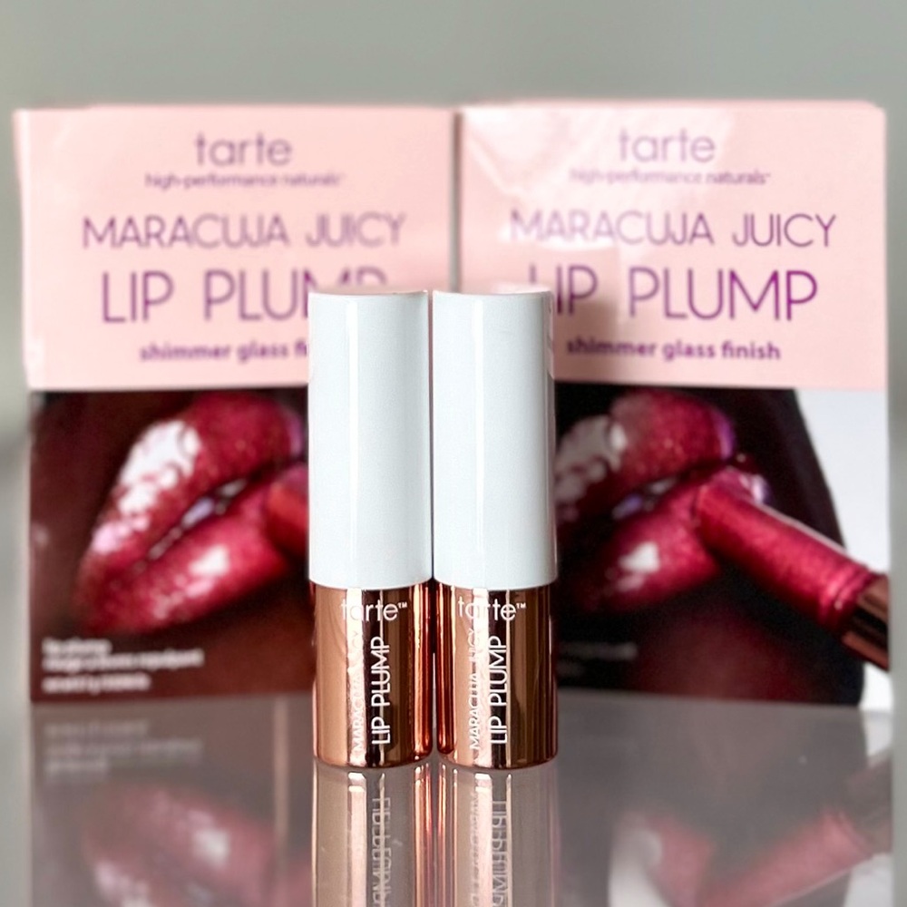 TARTE Maracuja Juicy Lip Plump Gloss Rosy Mauve Shimmer Glass Hydrating Plumper